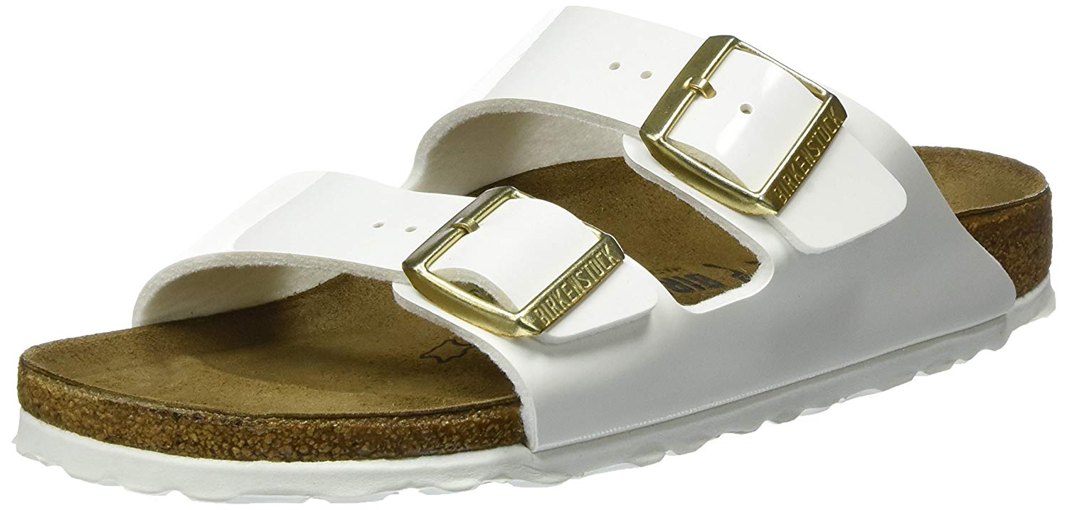Birkenstock Arizona, Unisex Adults’ Sandals, White (White Patent/White), 3.5 UK (36 EU)