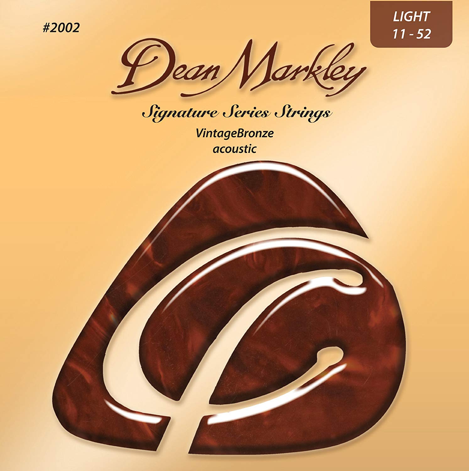 Dean Markley 2002A 11-46 Vintage Bronze LT Acoustic Guitar Strings, yellow, Light