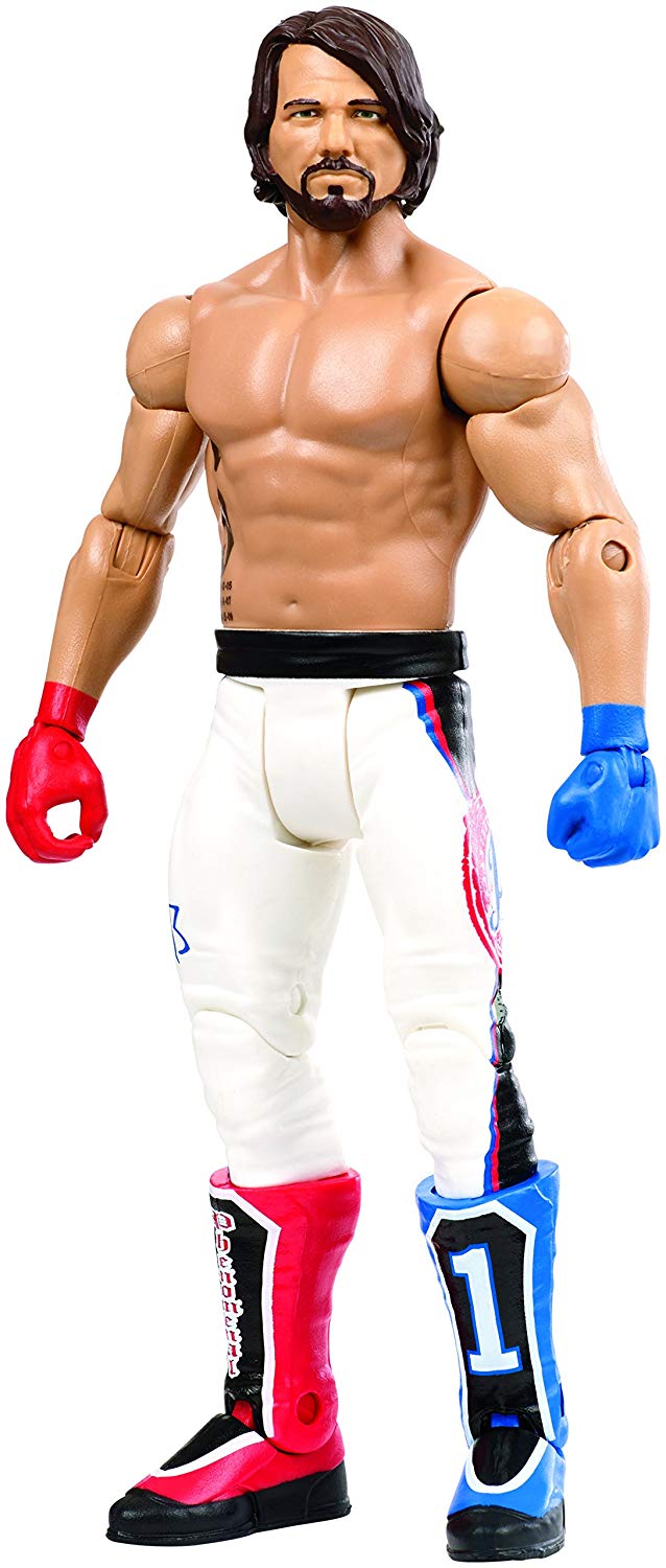 WWE FMH54 Wrestle Mania AJ Styles Figurine, Multi-Colour, Multicolored, 6 inches