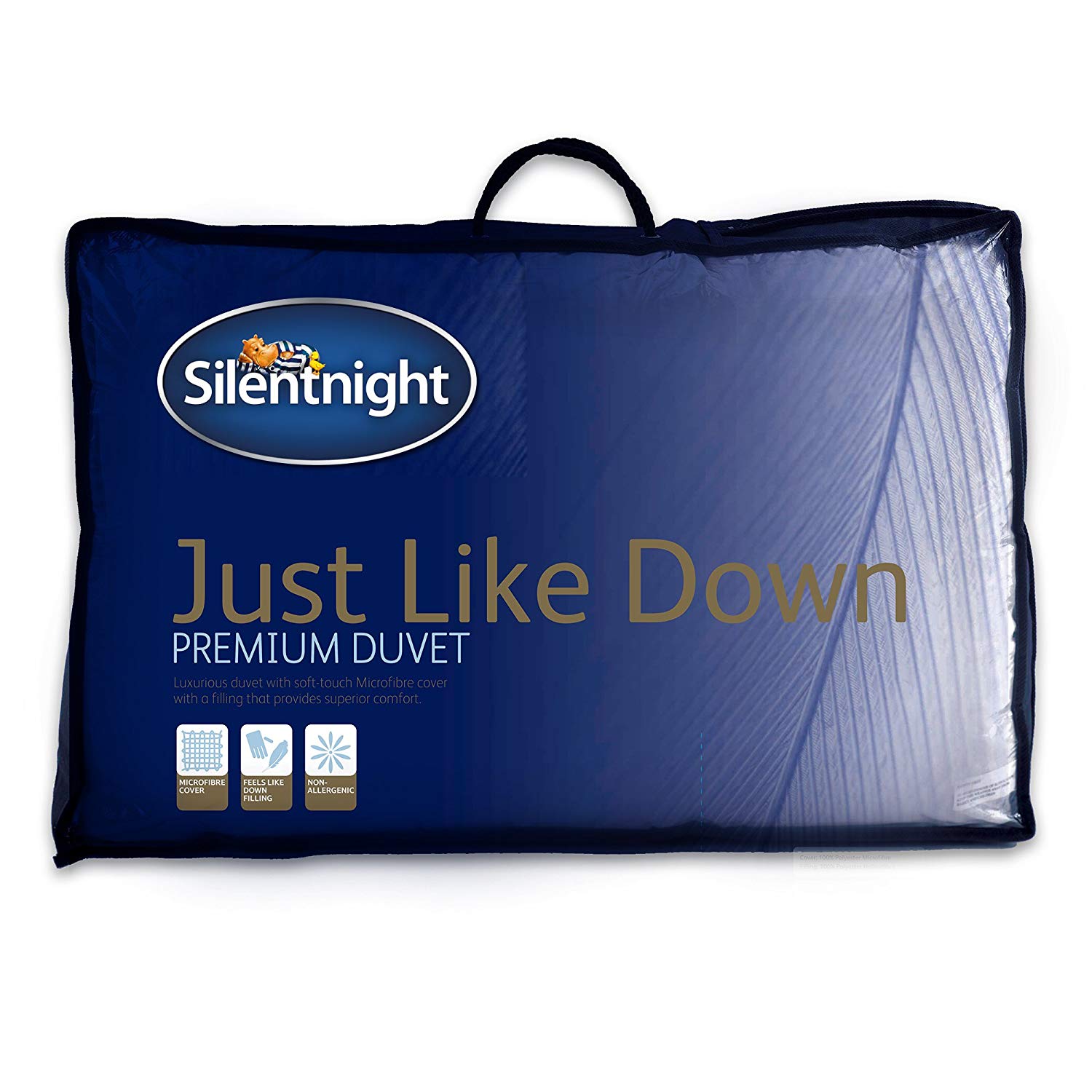 Silentnight Just Like Down 10.5 Tog Double Duvet, Luxury All Year Round Duvet Quilt with Soft Silky Down Like Fibres