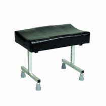 Homecraft Cardiff Adjustable Height Footstool with Standard Feet, Adjustable Footrest for Home and Office, Angle and Tilting Adjustments, Comfortable Padded Vinyl Leg Rest, Non-Slip Rubber Feet