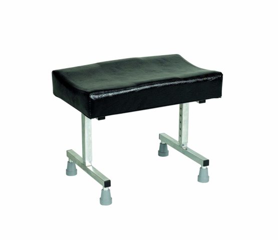 Homecraft Cardiff Adjustable Height Footstool with Standard Feet, Adjustable Footrest for Home and Office, Angle and Tilting Adjustments, Comfortable Padded Vinyl Leg Rest, Non-Slip Rubber Feet