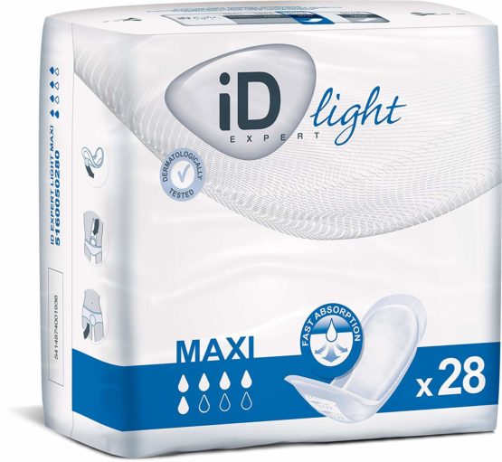 ID Expert Incontinence Pads, Fast Absorbing Disposable Pads for Men and Women, Maxi, Heavy Absorption, Size Normal , Pack of 28 - Image 2