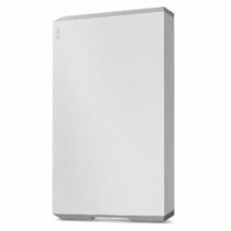 LaCie Mobile Drive, 1 TB , External Hard Drive HDD – Moon Silver, USB-C USB 3.0, With Rescue Services (STHG1000400)