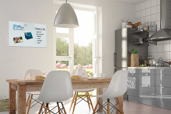 Be!Board B1200 Magnetic Glass Board / Magnetic Pinboard / Whiteboard / Dry Wipe Board, Pure White, 60 x 40 cm - Image 4