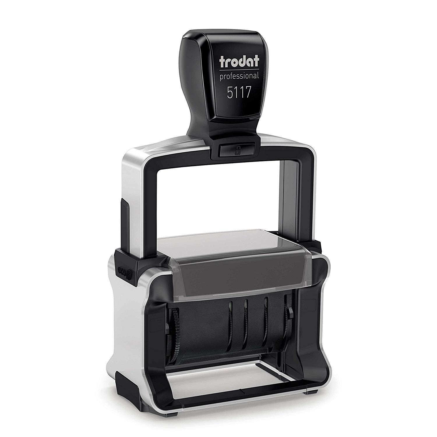 Trodat Professional 5117 Word Band Stamp with Stock Text and Date, Imprint Approx. 48 x 4 mm, Black, Self-Inking