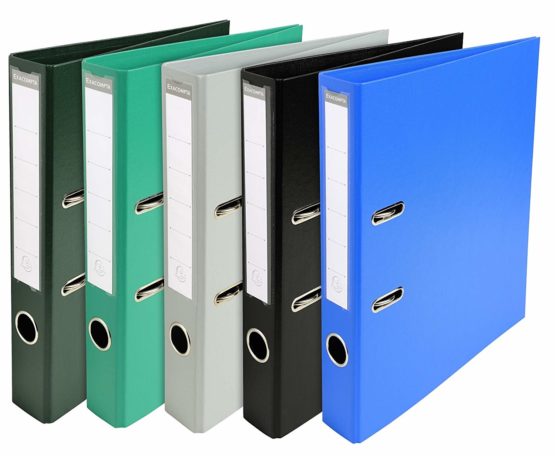 Exacompta Prem'Touch PVC Lever Arch Files, A4, 50 mm Spine, 2 Rings - Assorted Vivid colours, Pack of 10 - Image 2