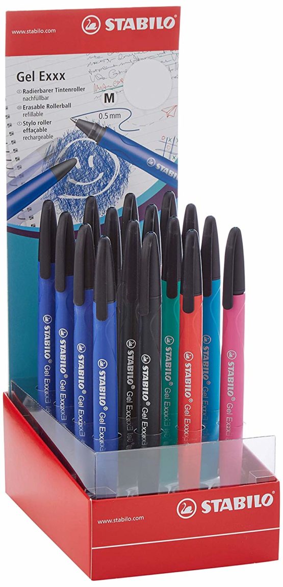 Erasable Rollerball - STABILO Gel Exxx Display of 16 in 6 Assorted Colours
