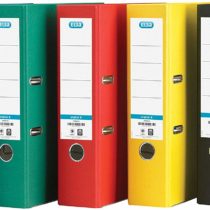 Elba A4 Lever Arch File, Coloured Paper On Board, 80 mm Spine, Assorted, Pack of 10