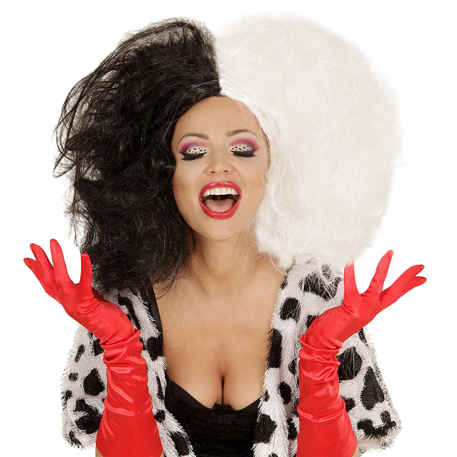 Widmann 06763 ? Demonia Wig Black/White, Multi-colored - Image 4