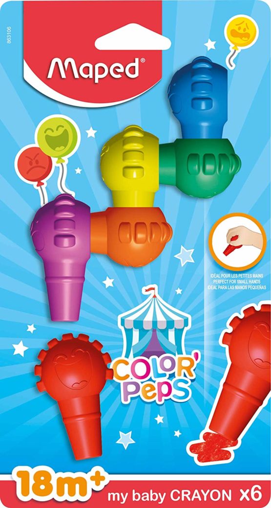 Maped Color'Peps My First Baby Jumbo Wax Crayons (Pack of 6)