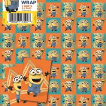 Despicable Me3 Gift Wrap 2 Sheets and 2 Tags