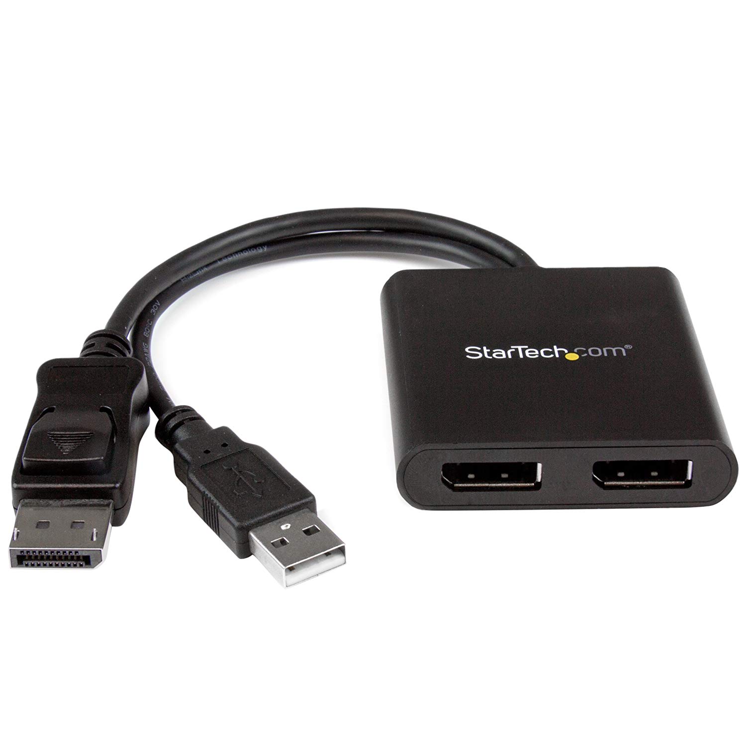 StarTech.com Dual-Monitor DisplayPort 1.2 Splitter, DisplayPort to 2x DP Multi-Monitor Adapter