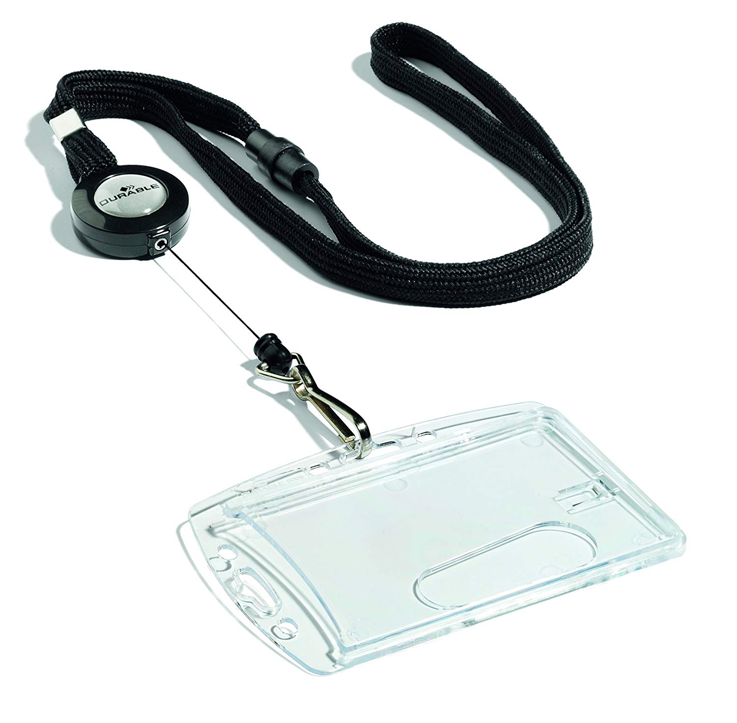 Durable Badge Reel with Black Lanyard - Pack of 10 - Perfect for Securely Holding Name Badges Security Passes, Key Fobs, etc - Image 4