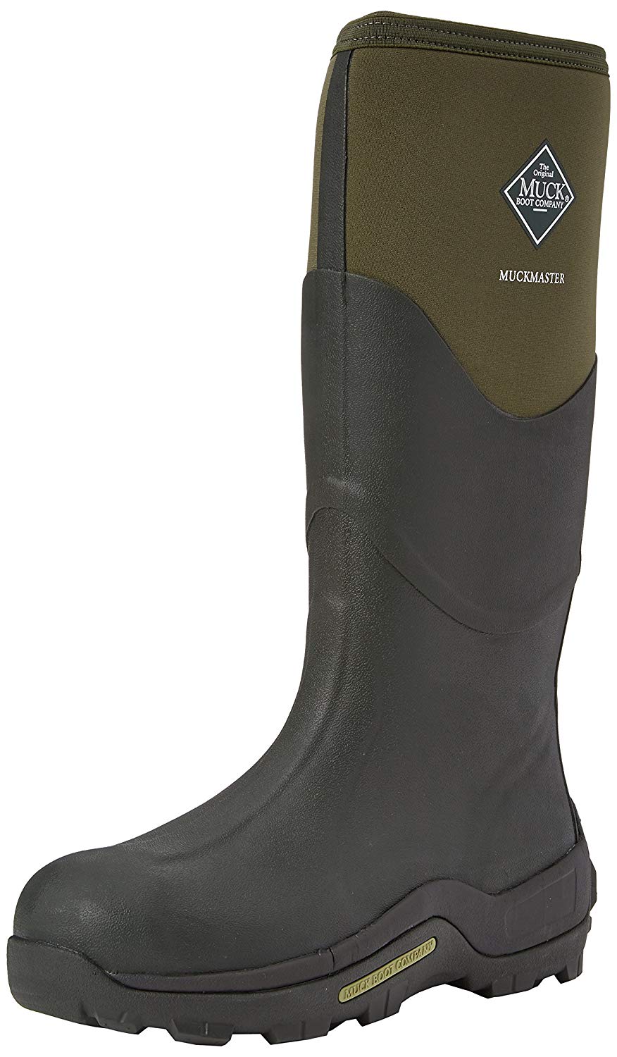 Muck Boots Unisex Muckmaster Hi Pull On Waterproof Wellington Boot, Green, 7, Moss Green, 7 UK