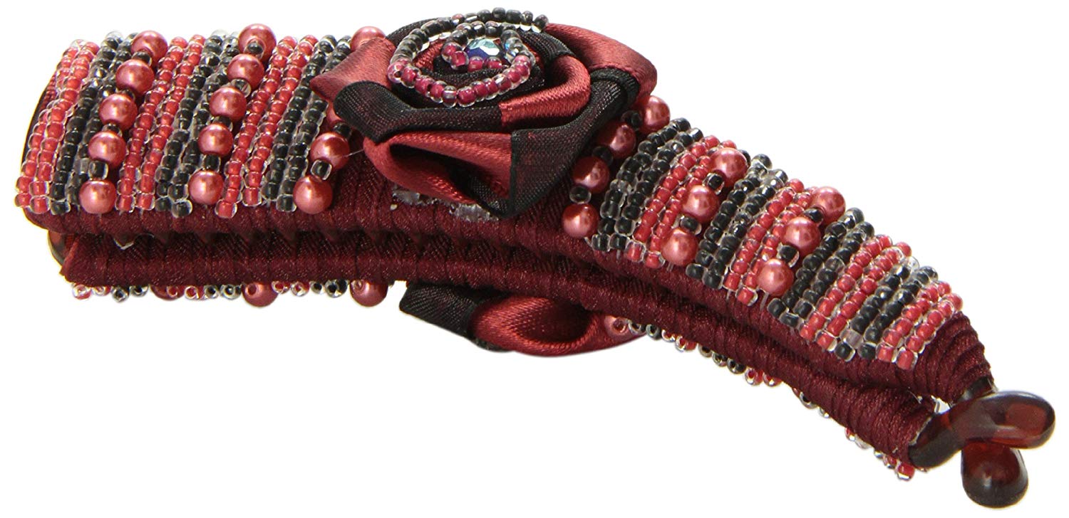 Caravan Hair Decoration Ponytail Holder Number 1300, Red - Image 3
