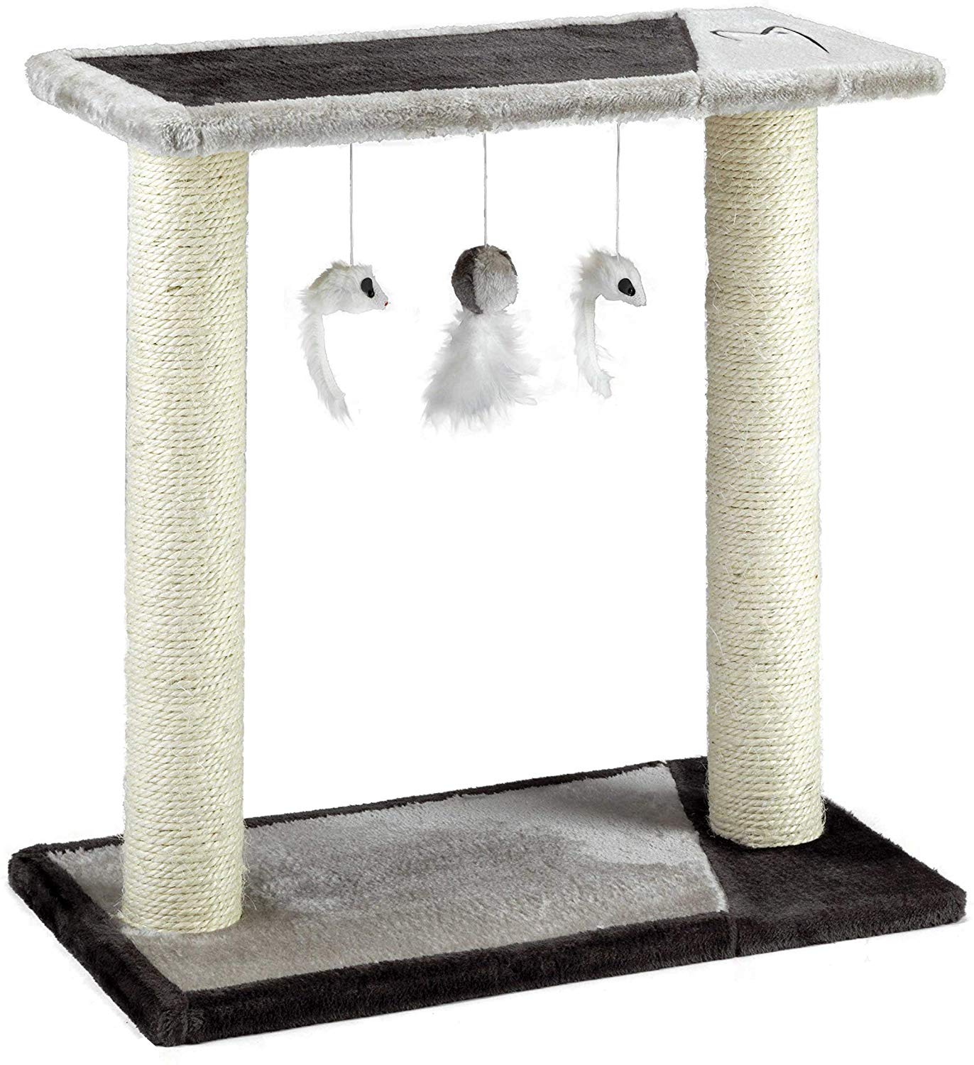 Gorpets Criss Cross Cat Scratcher, 60 cm, Black/ Grey, Black/ Cream