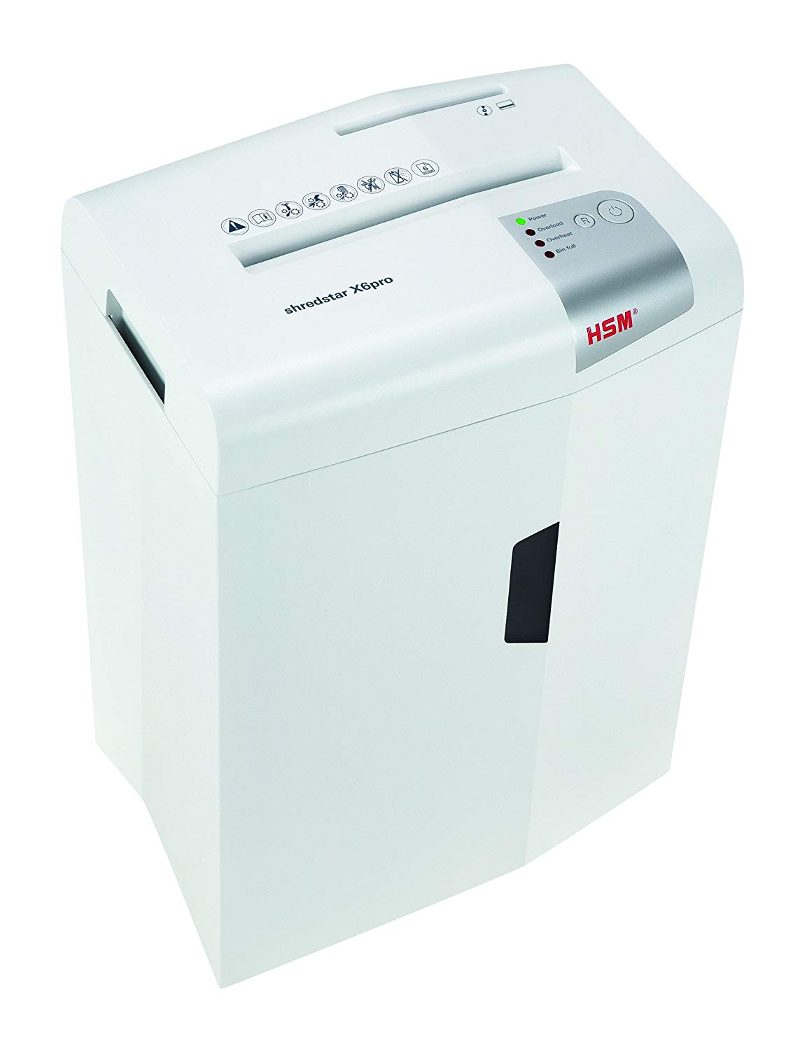 HSM 1046111 Shredstar X6pro Shredder, Security Level P-5, 6 Sheets (Particle Cut) with CD Shredder, 2 x 15 mm - Image 4