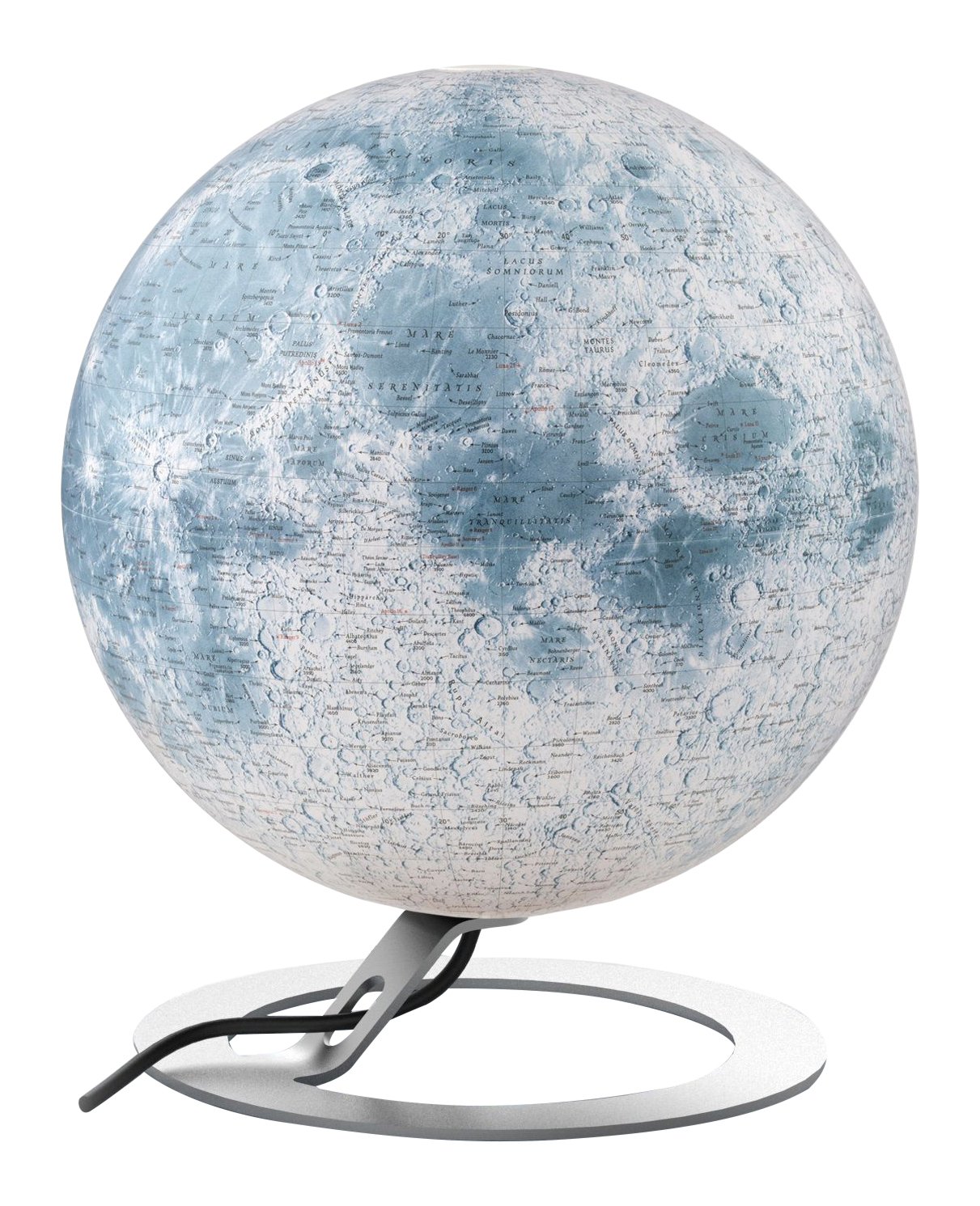 National Geographic 8007239977211 30 cm The Moon Illuminated Globe, White