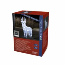 Konstsmide 6139-203 LED Acrylic Figure"Baby Reindeer"/Outdoor Christmas Lights (IP44) 32 Ice White LED Lights/Transparent Cable, 38 x 29cm