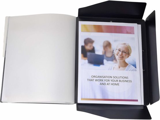 Exacompta Ref - 55981E Opak Multipart File with an Internal Pocket, 24x32cm for A4 Sized Documents, 12 Tabbed Sections and Holds up to 250 Sheets, PP Cover with Tabs - Black - Image 2