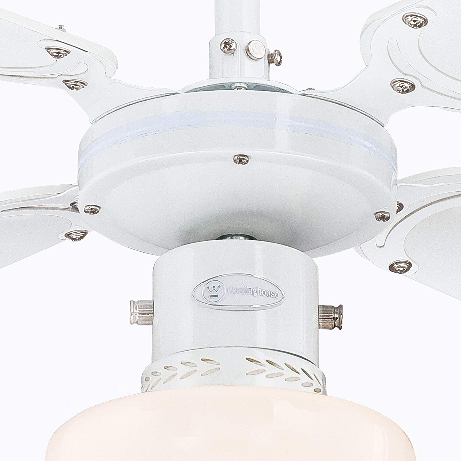 Westinghouse Lighting Portland Ambiance Indoor Ceiling Fan, Metal, e27, 1 W, White Finish with Reversible White/Beech Blades - Image 3