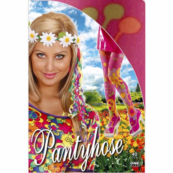 Pantyhose Flower Power 2Cols Asstd Accessory for Lingerie Fancy Dress - Image 2
