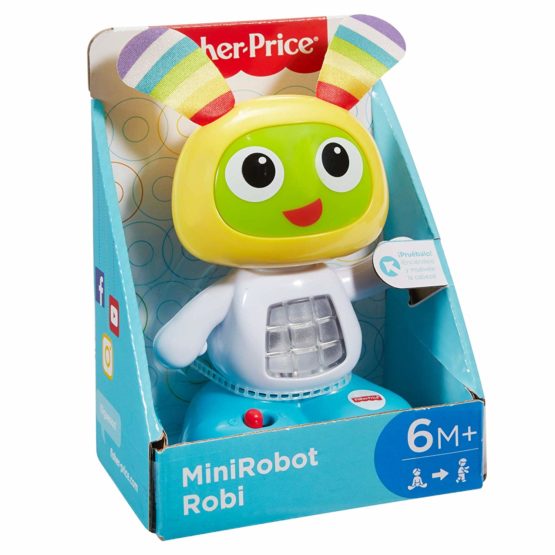 Fisher-Price Mini Robot Robi, Electronic Baby Toy + 6 Months (Mattel FFD92) - Image 4