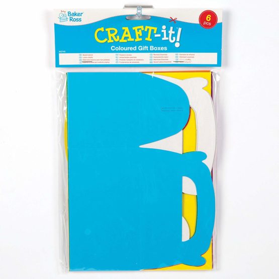 Baker Ross AG745 Coloured Party Gift Boxes for Children to Decorate Embellish and Fill In (Pack of 6), 15.5cm x 8.5cm x 9cm - Image 4