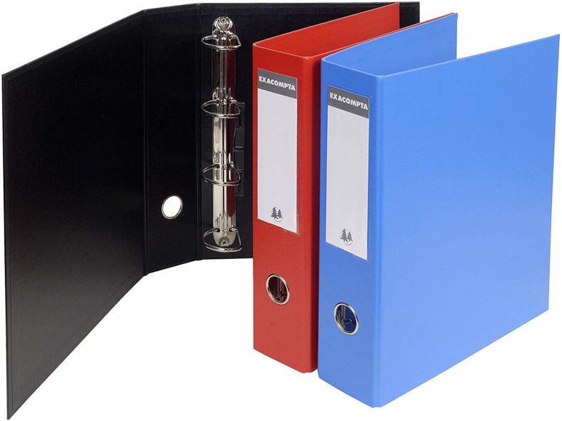 PVC Ring Binder, A4, 4 DRings, 70 mm spine Blue BigaMart