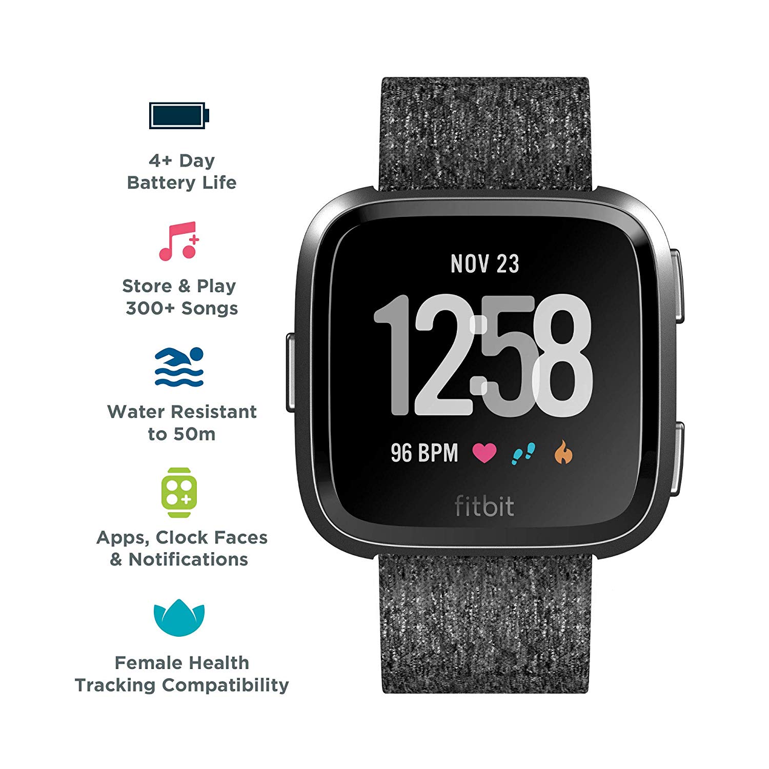 fitbit unisex versa health and fitness smartwatch