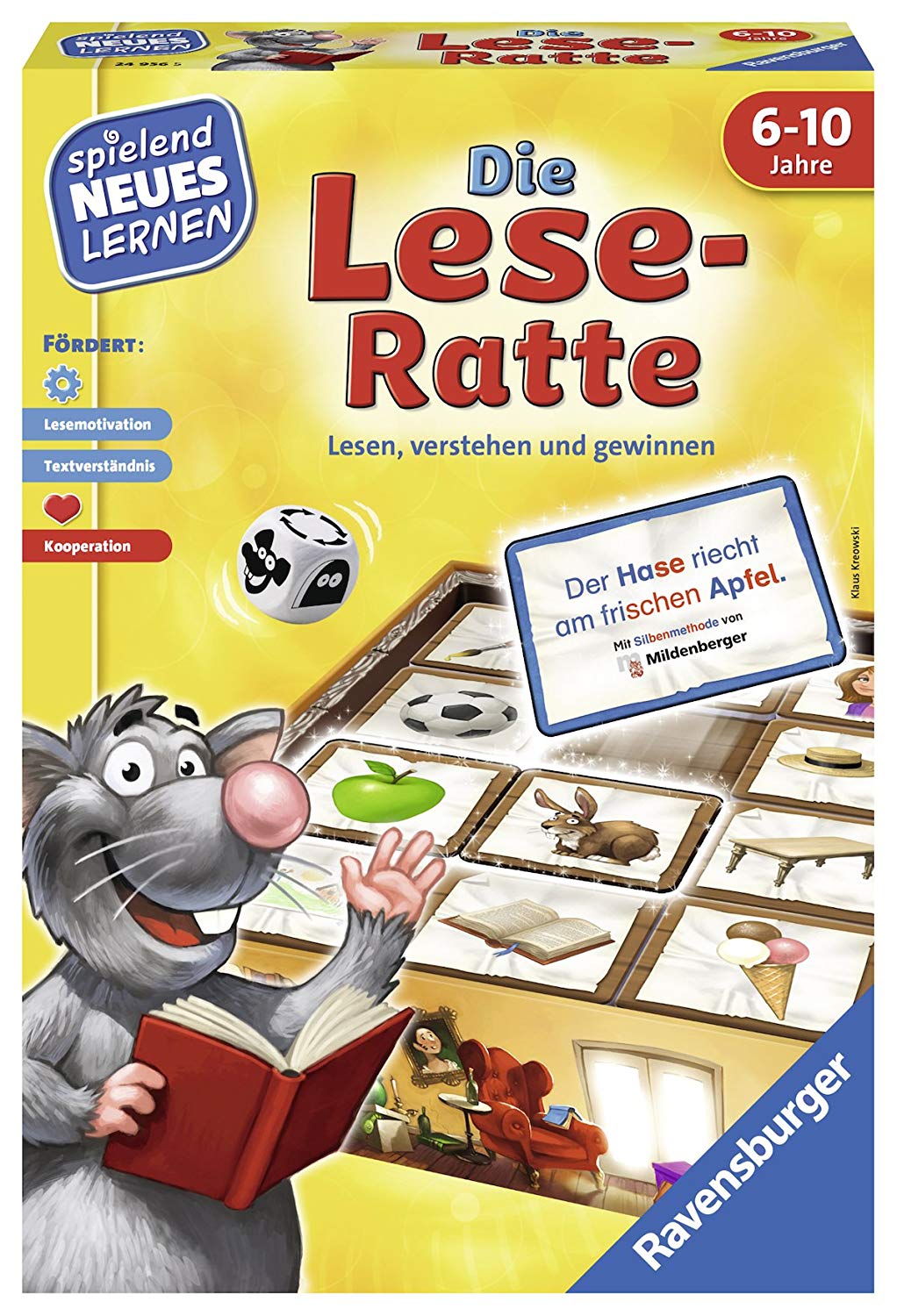 Ravensburger 24956 The Reading Rat, Playing and Learning for Children Educational Game for Children from 6-10 Years