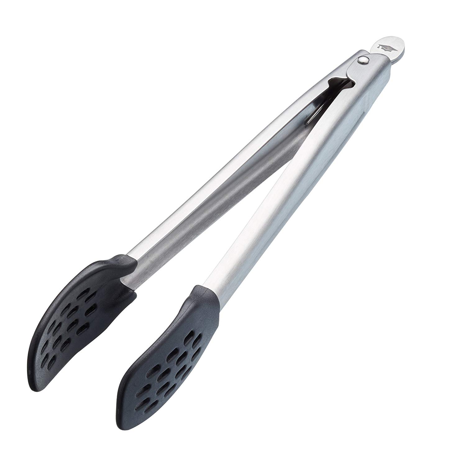 MasterClass Nylon-Headed Metal Kitchen Tongs, 28 cm (11''), Silver, 28 cm (11 inch)