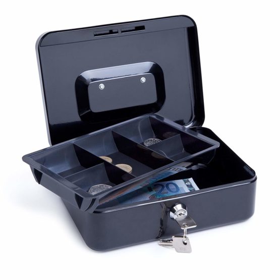 Rapesco SB0008B1 8" Cash Box, Black - Image 2