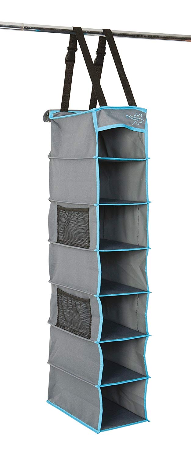 Bo-Camp - Organizer - 7 Compartments - 30x17x84cm, Grey - Gray, 30 x 17 x 84 cm