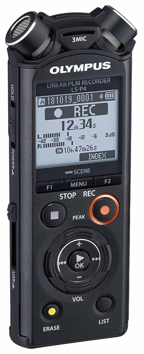 Olympus LSP4 HIRES Audio Recorder with TRESMIC 3 Microphone System