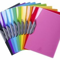 Exacompta Iderama Semi-Rigid PP Presentation Clip Folder, A4 - Assorted Colours, Pack of 20