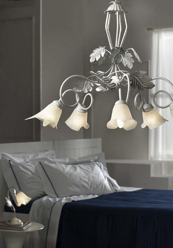 Onli Marilena Ceiling Light 3 Lights in Metal spennellato Arento, White Silver - Image 3