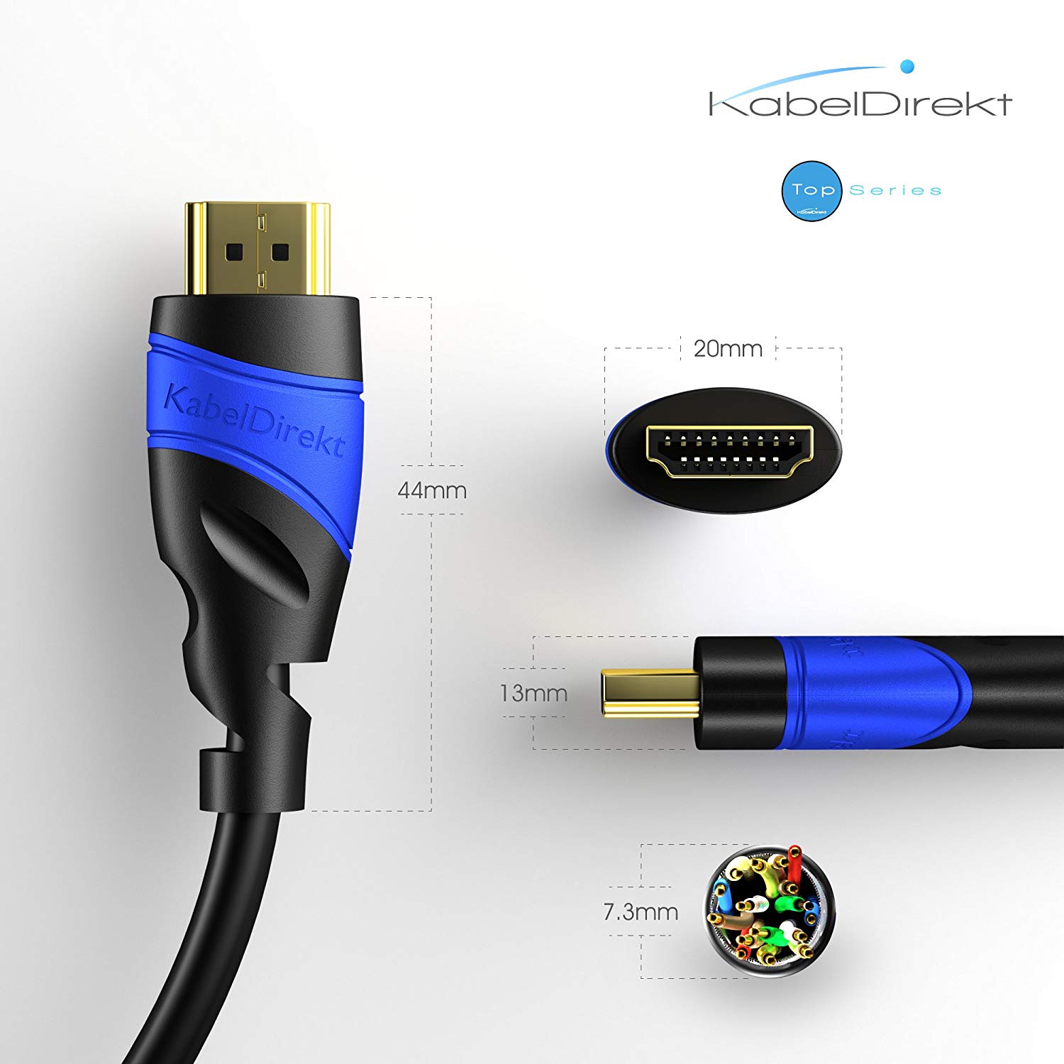 KabelDirekt, 8K / 4K HDMI Cable, 2m & More HDMI Cables (0.15m-22.5m), German-Engineered HDMI Lead - Image 3