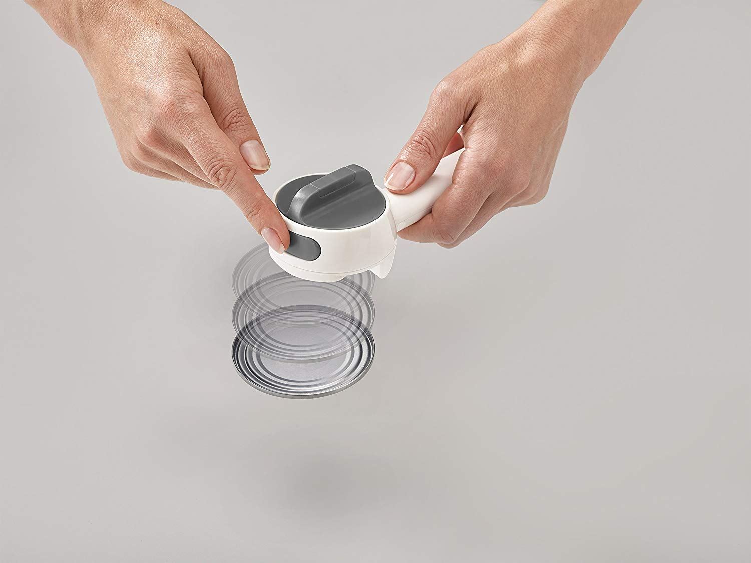 Joseph Joseph Can-Do Plus Can Opener and Ring-Pull, Tin Opener with long handle for extra grip White/Grey, 36 - Image 3