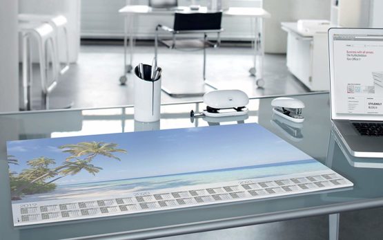 SIGEL HO471 Paper Desk Pad, with 3-Year Calendar, A2 (59.5 x 41 cm), Design Mountains, 80gsm, 30 Sheets - Image 4