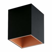 EGLO Wall/Ceiling Lamp, Aluminium, Plastic, Integriert, 4 W, Black, Copper, 94496