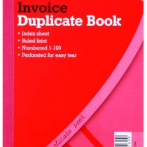 Silvine Duplicate Invoice Book - Numbered 1-100 with index sheet (210 x 127mm)