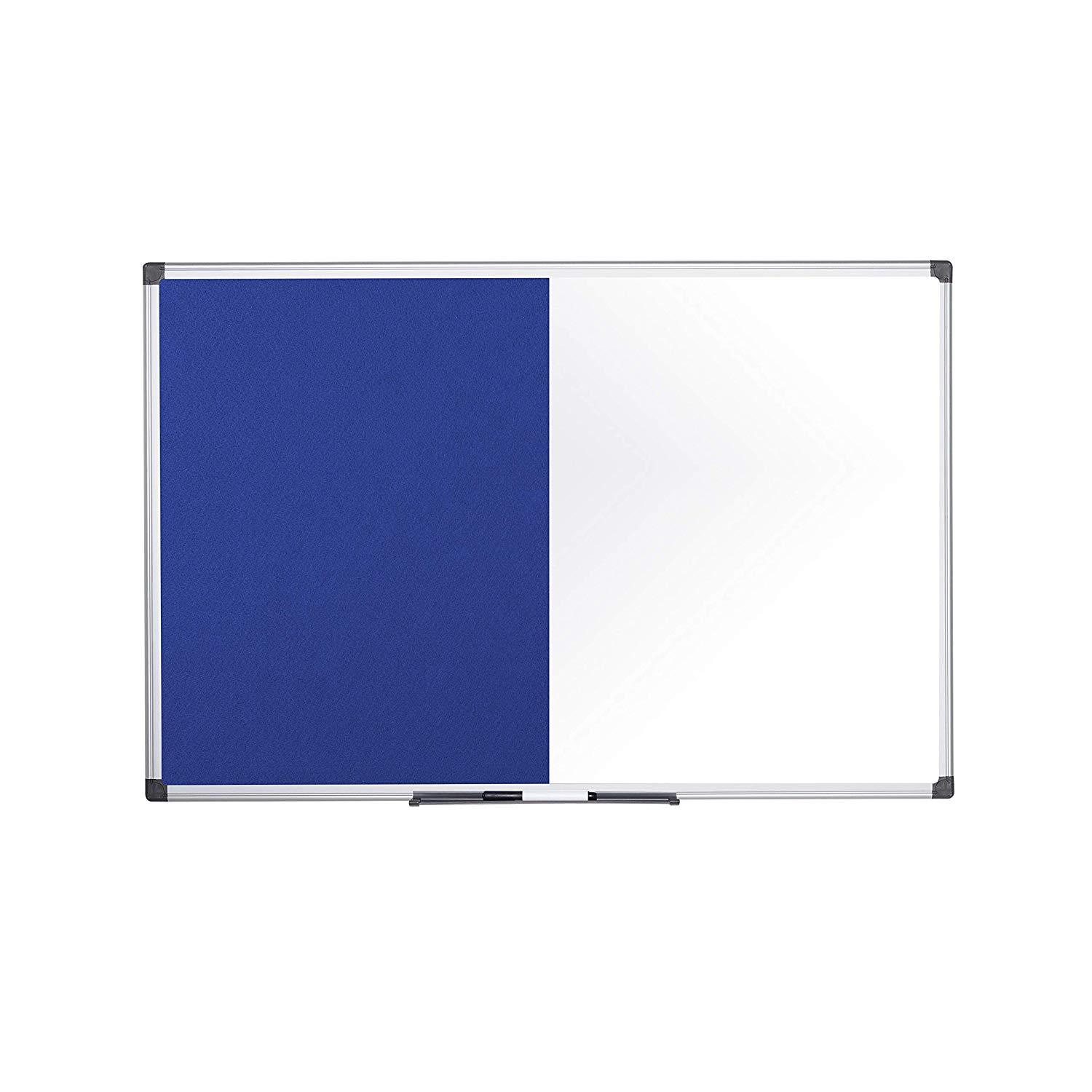 Bi-Office Combination Board Maya, Blue Felt/Magnetic, Aluminium Frame, 90 x 60 cm, W90 x H60 cm - Image 2