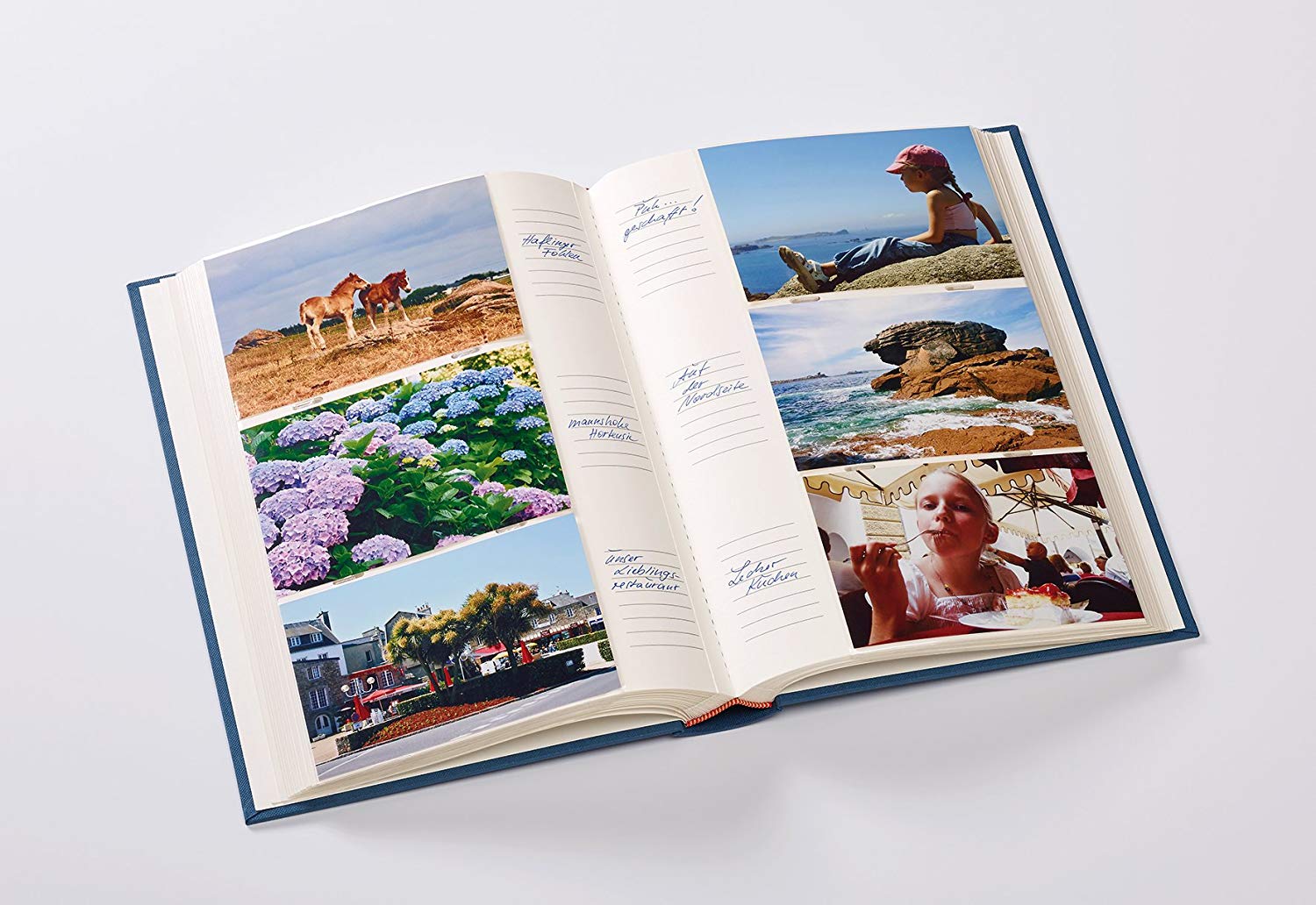 walther Design Photo Album Blue 300 Photos 10 x 15 cm Memo Slip-in Album with Punched Cover, Fun ME-111-L - Image 3