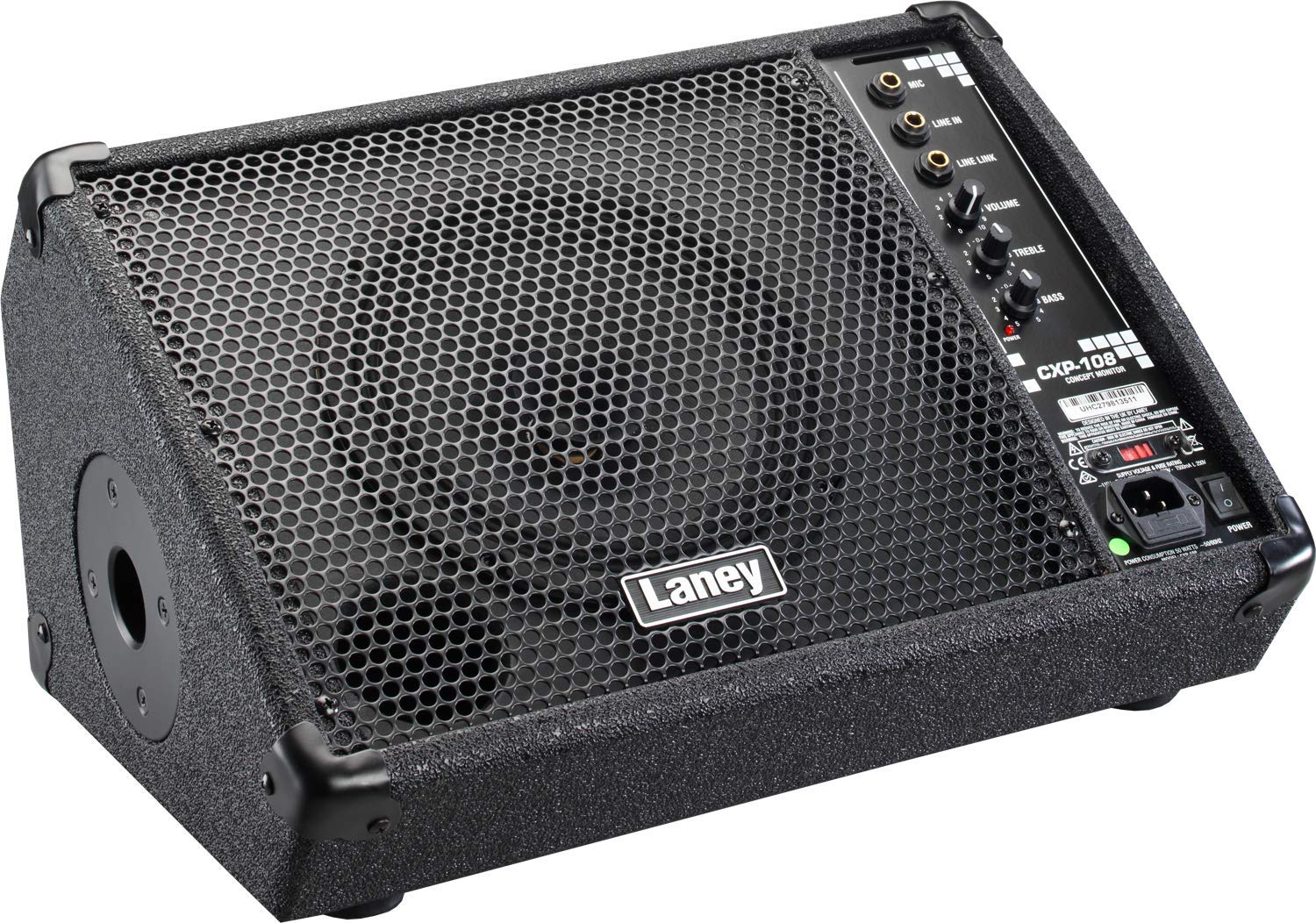 Laney CONCEPT Series CXP-108 - Active Stage Monitor - 80W - 8 inch Coaxial Woofer,Black
