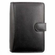 Cescahide A6 Leather Personal Organiser with Strap - Black