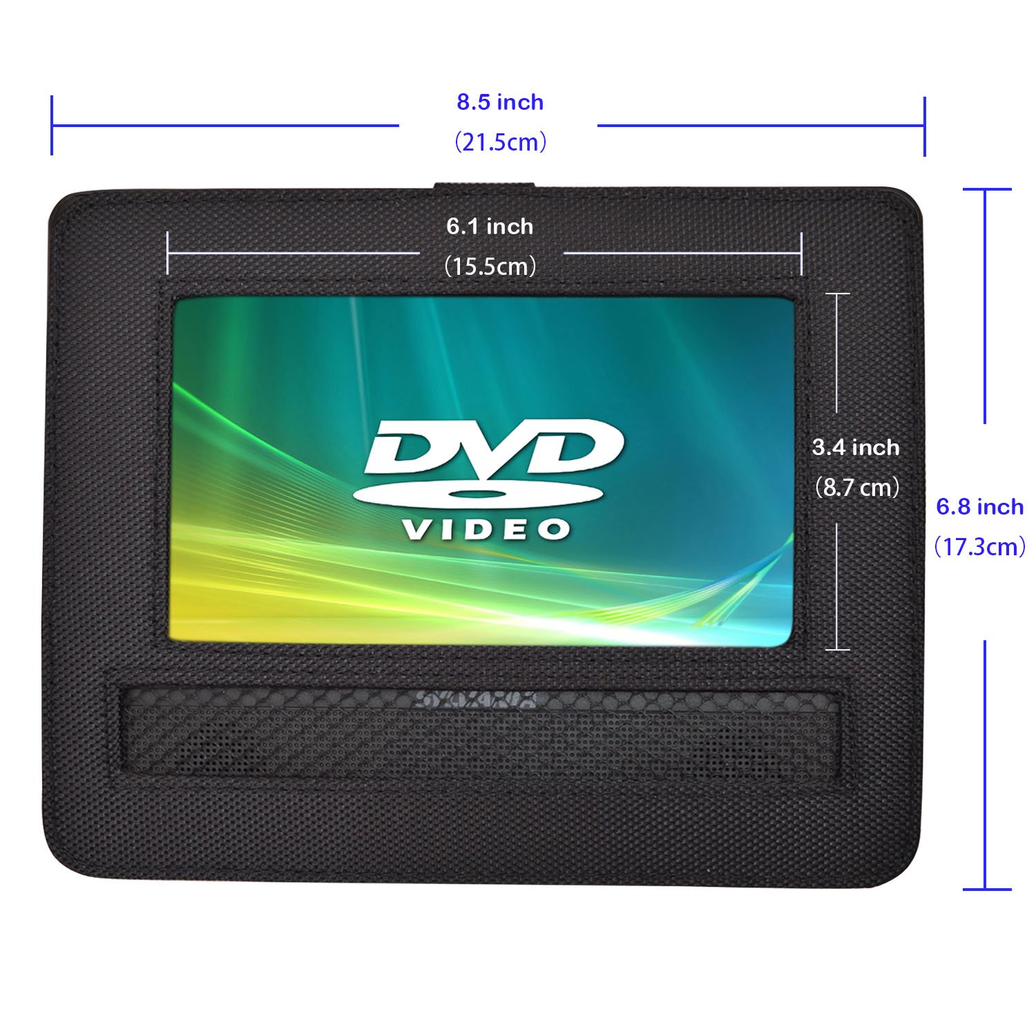 TFY Mount-DVD-7 Car Headrest Mount for Swivel and Flip Style 7-Inch Portable DVD Player, Black - Image 4