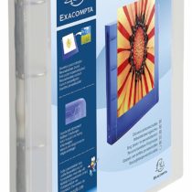 Exacompta Kreacover PP Rigid Chromaline Ring Binder, A4 Maxi, 4 Rings, 40 mm spine - Clear