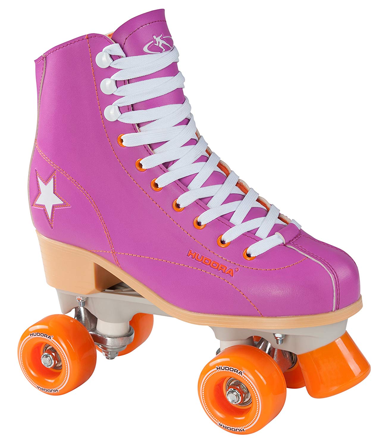 Hudora Disco Quad Roller Skates Size:Manufacturer Size:35, Violant/orange